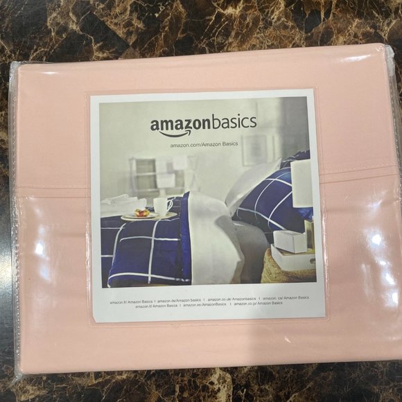 Amazon Basics Queen Ultra-Soft Flat Sheet, Blush Pink - Picture 1 of 2
